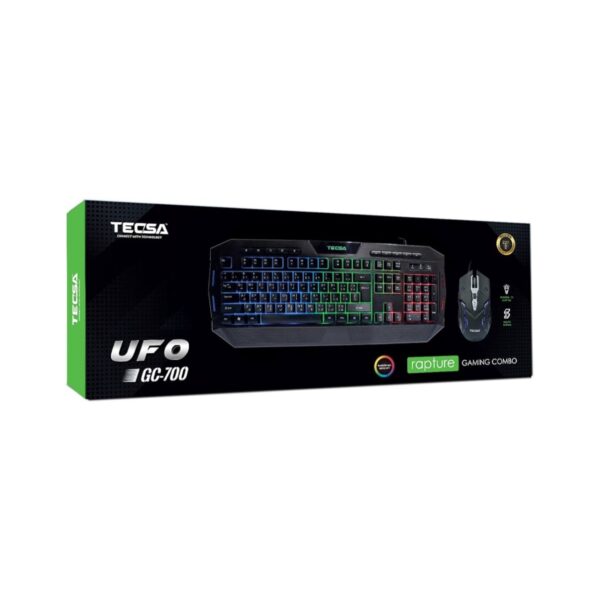 TECSA GAMING KEYBOARD AND MOUSE COMBO UFO SERIES TECSA TCS-GC700