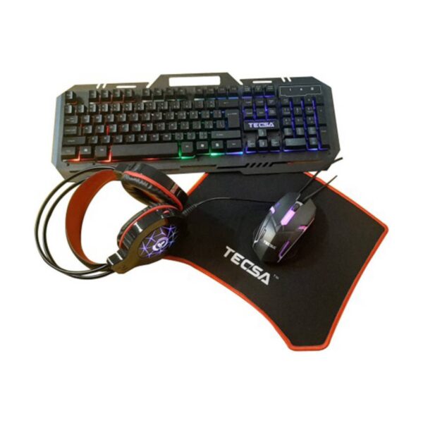 Gaming KIT TECSA GK-500 Keyboard, Mouse, Headphones, Mousepad
