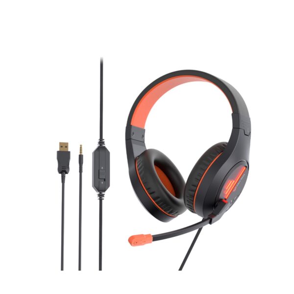 BLACK ORANGE Stereo Gaming Headset Meetion HP021