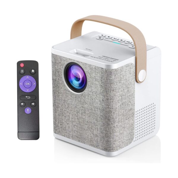 Irovami LD01 Portable LCD LED Projector Android 7.1 Home Theater 2.4G/5G Dual-band WiFi BT4.0 Wireless Mirroring HD AV USB TF Card Input 3.5mm o Out with Remote Control