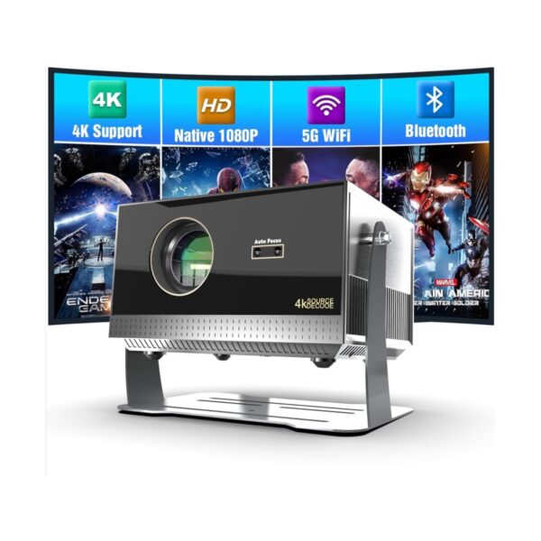Android 12, Q9° Rotatable, Auto Focus & HDMI ARC TOPTRO Q9 Max 1080p Native Resolution Projector for Home 4K Support, 11500L Auto Keystone 5G WiFi BT, YouTube Netflix Prime Hotstar